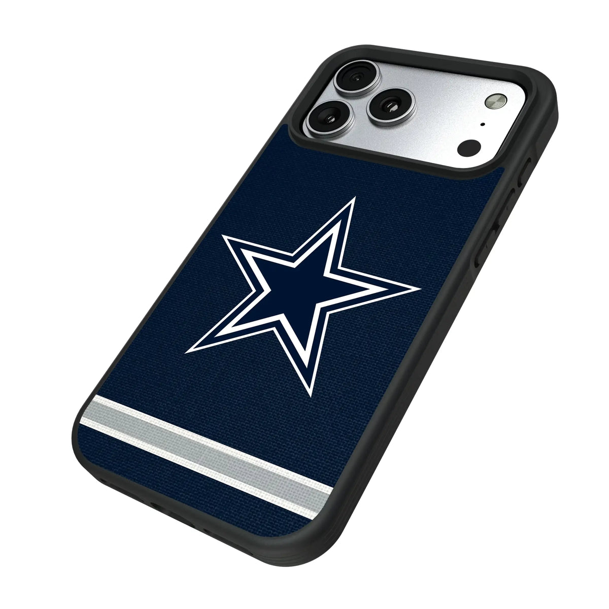 Dallas Cowboys Stripe iPhone Bump Phone Case for Apple iPhone - Isometric View#Device_iPhone 17 Pro Max