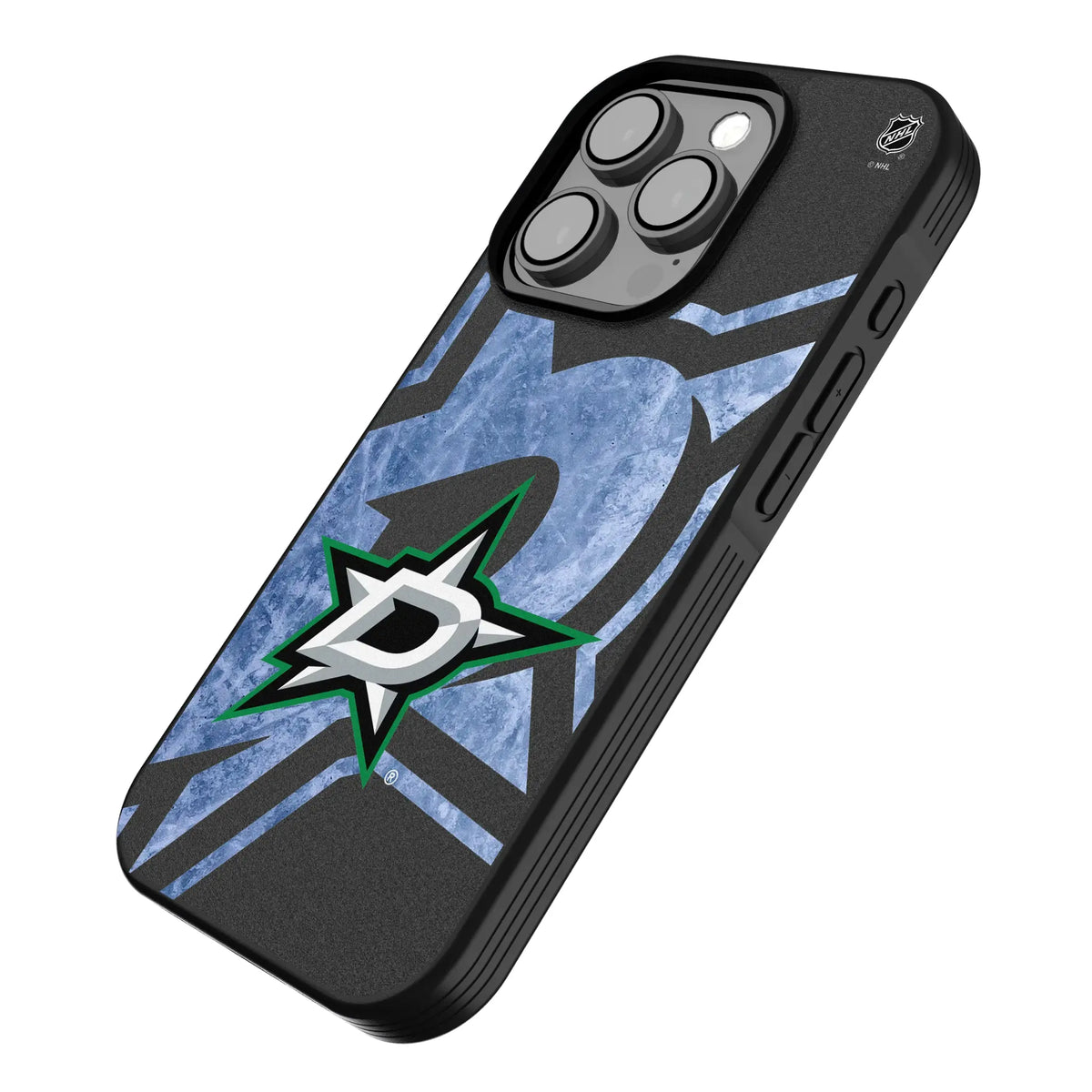 Dallas Stars Ice Tilt iPhone Bump Phone Case for Apple iPhone - Isometric View