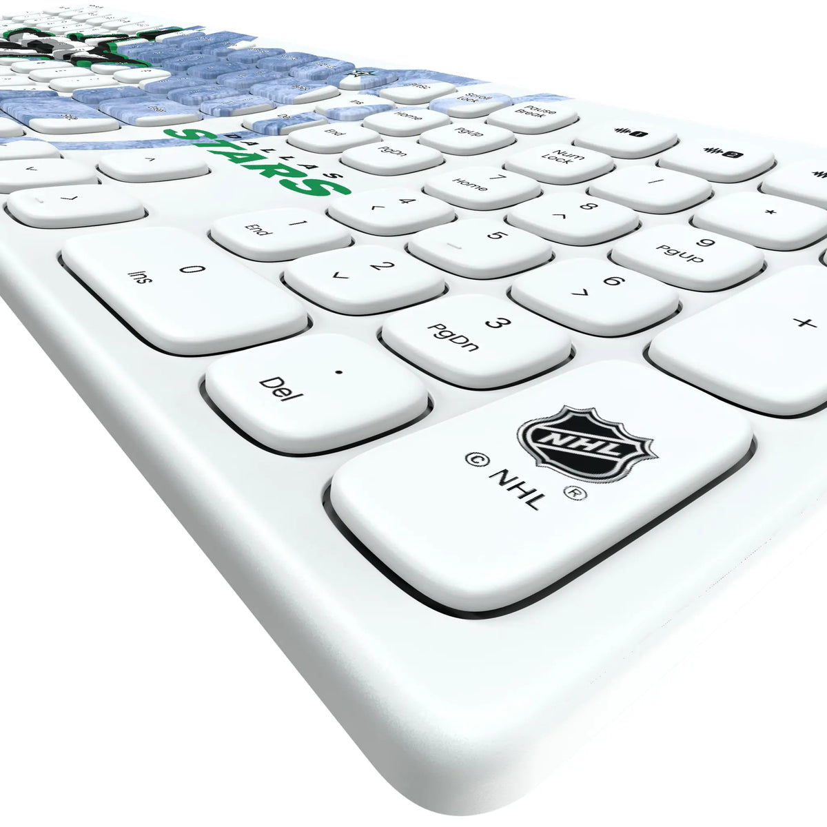 Dallas Stars Ice Tilt KKB605 Curved Wireless Keyboard - Detail