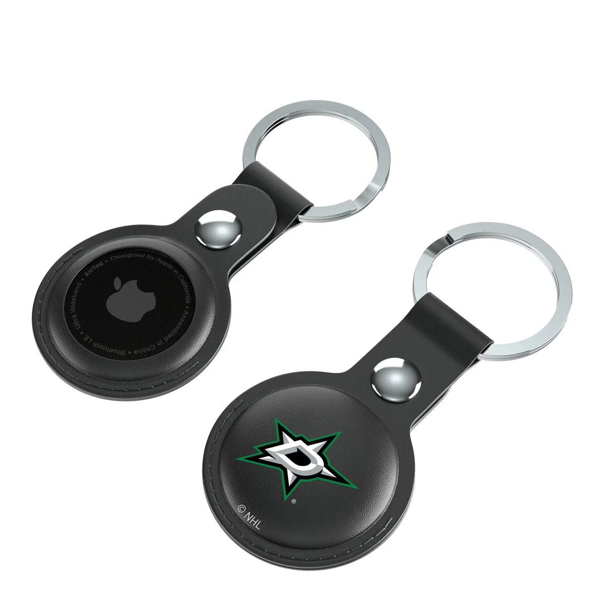 Dallas Stars Insignia AirTag Black Airtag Holder 2-Pack - Isometric View