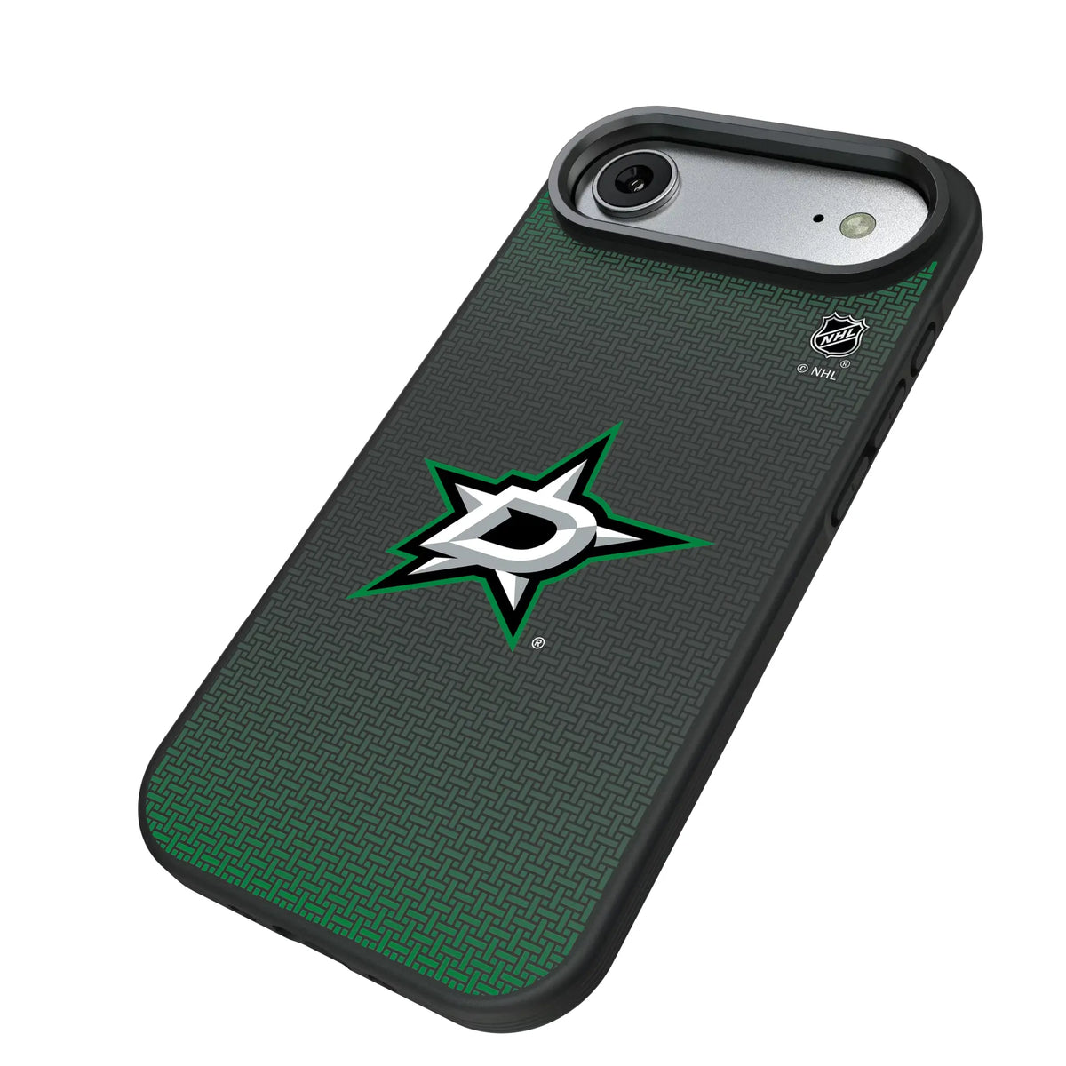 Dallas Stars Linen iPhone Bump Phone Case for Apple iPhone - Isometric View#Device_iPhone Air