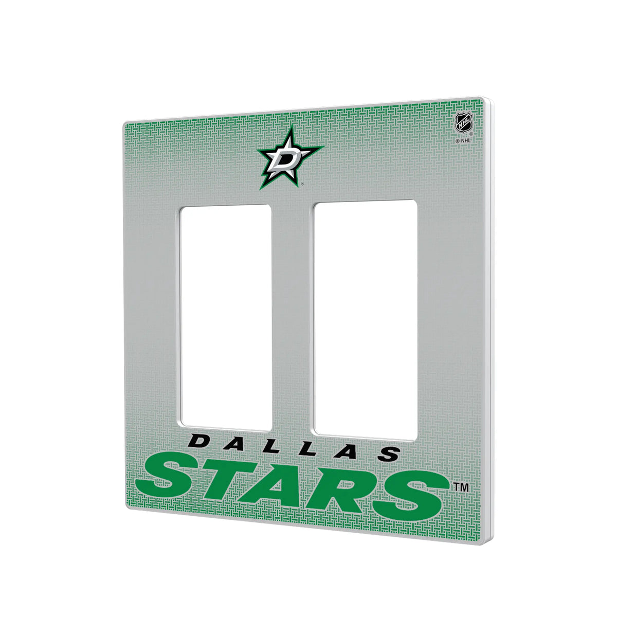 Dallas Stars Linen Hidden-Screw Light Switch Plate#Style_Double Rocker