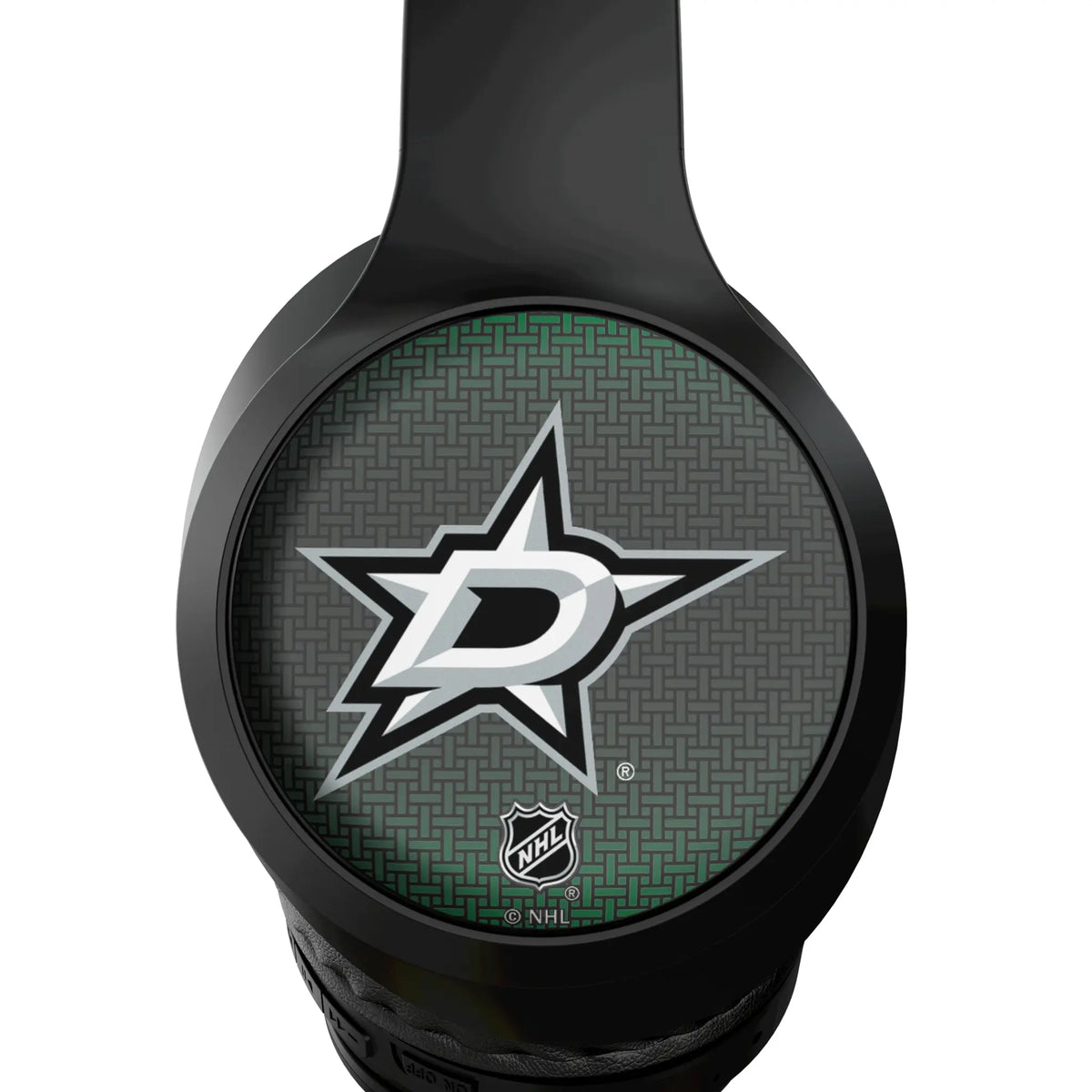 Dallas Stars Linen Wireless Over-Ear Headphones With Case - Detail