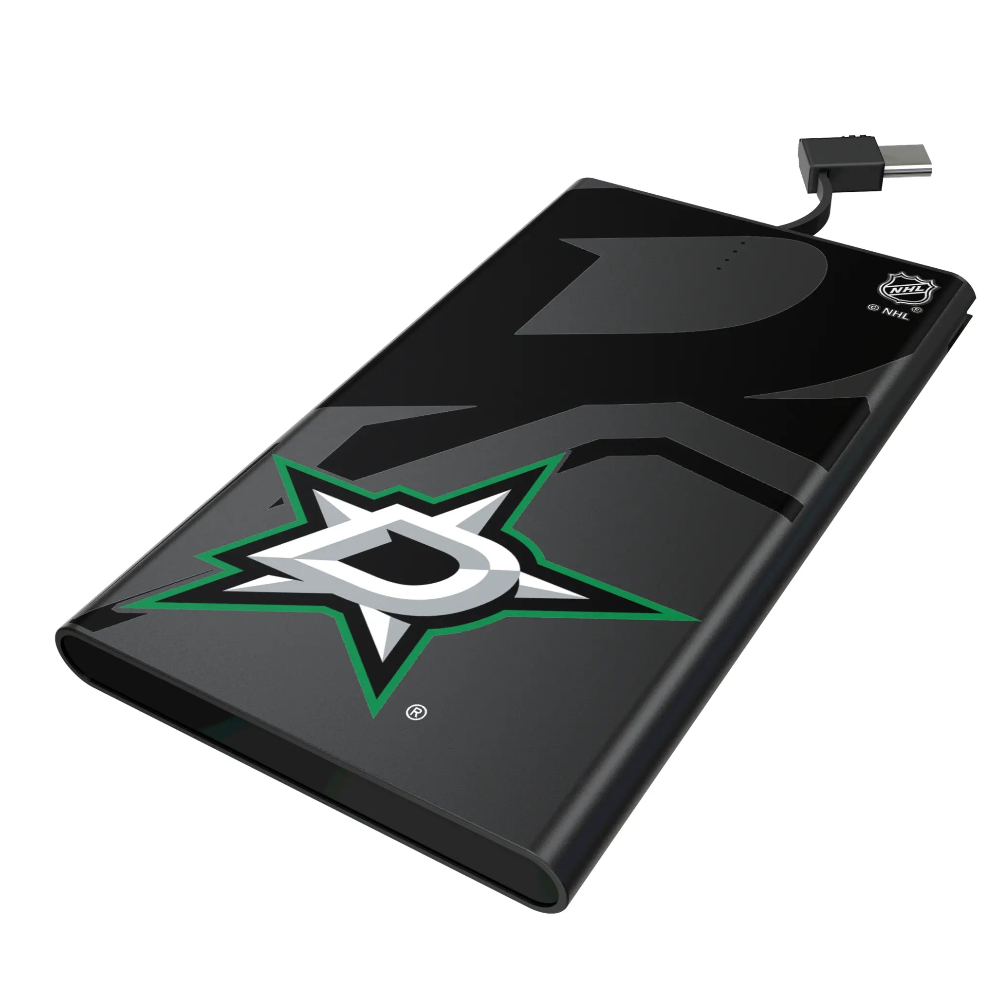 Dallas Stars Monocolor Tilt 5000mAh Flat Power Bank