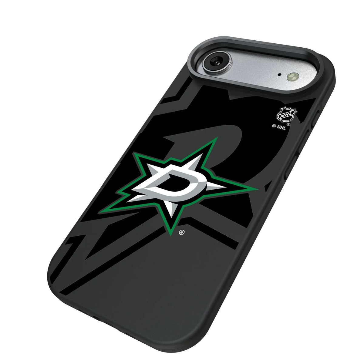Dallas Stars Monocolor Tilt iPhone Bump Phone Case for Apple iPhone - Isometric View#Device_iPhone Air
