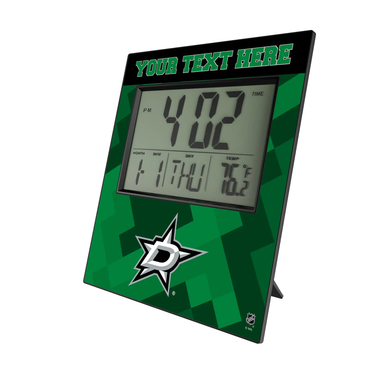 Dallas Stars Personalized Color Block Wall Clock