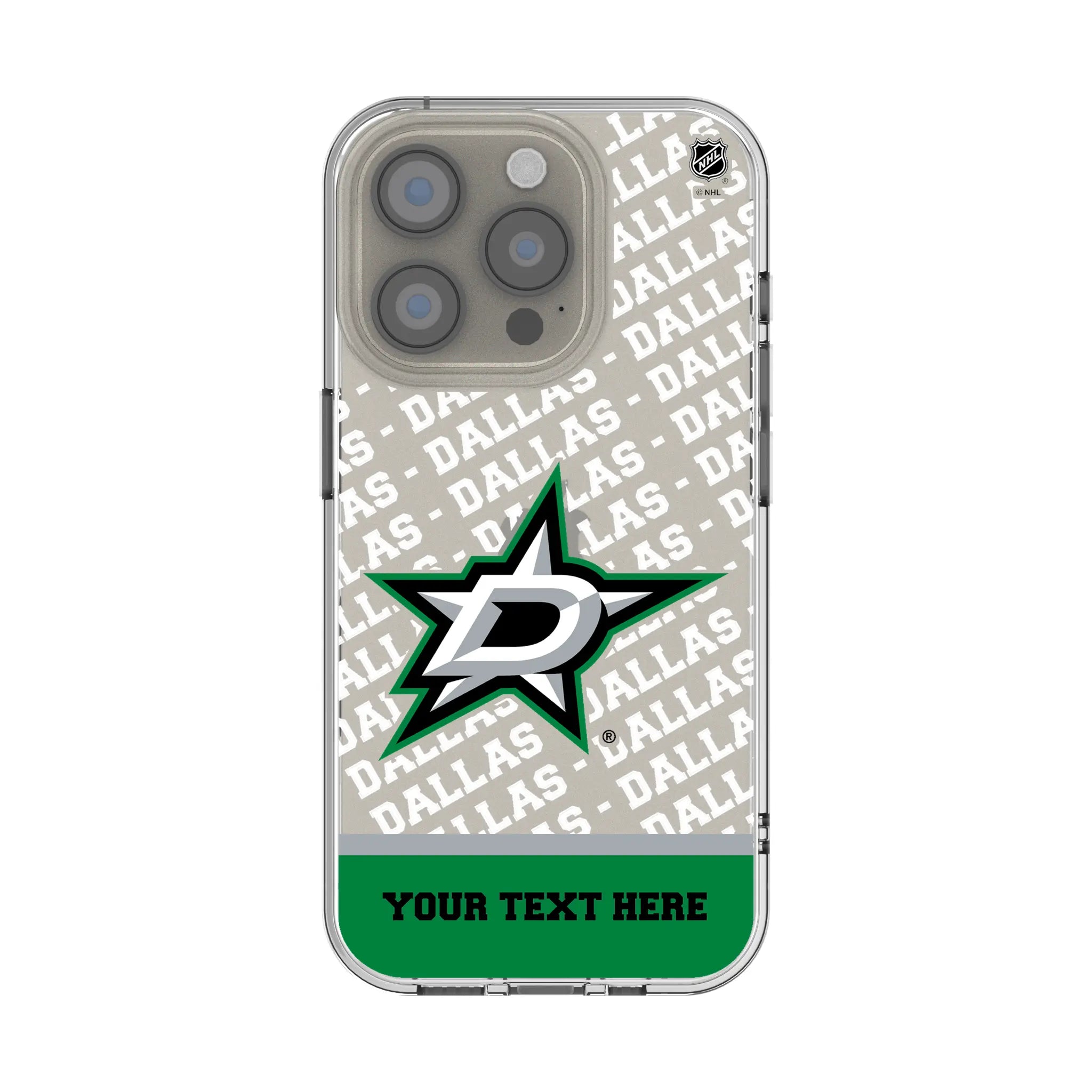 Dallas Stars Personalized EndZone Plus iPhone Clear Phone Case for Apple iPhone