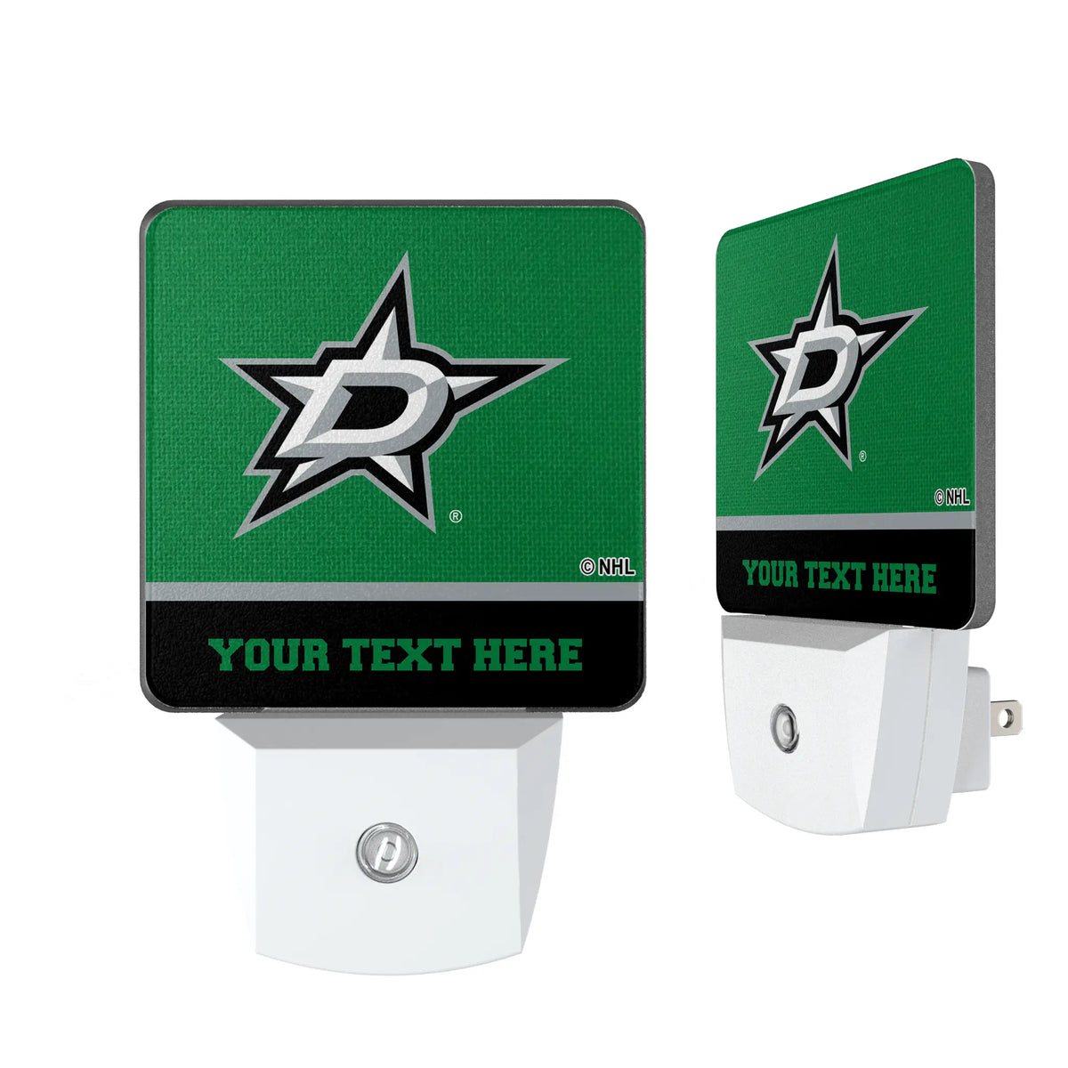 Dallas Stars Personalized Endzone Solid Night Light 2-Pack