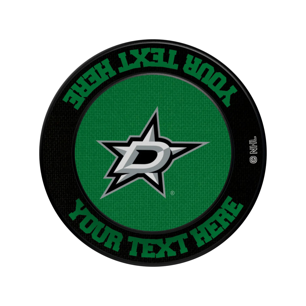 Dallas Stars Personalized Endzone Solid Popsockets Round Magnetic