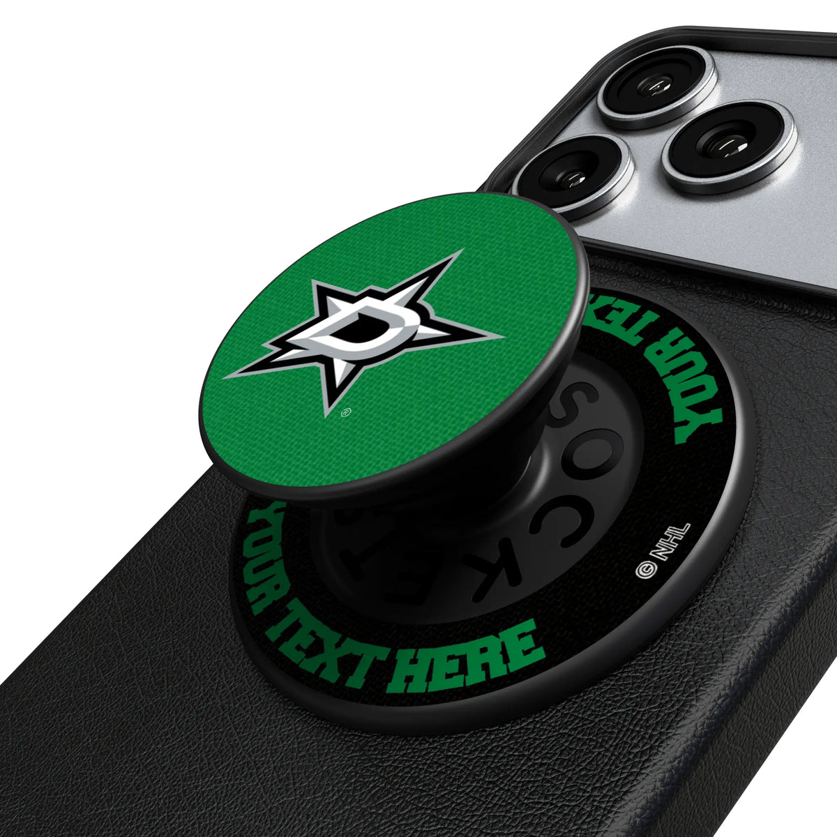 Dallas Stars Personalized Endzone Solid Popsockets Round Magnetic