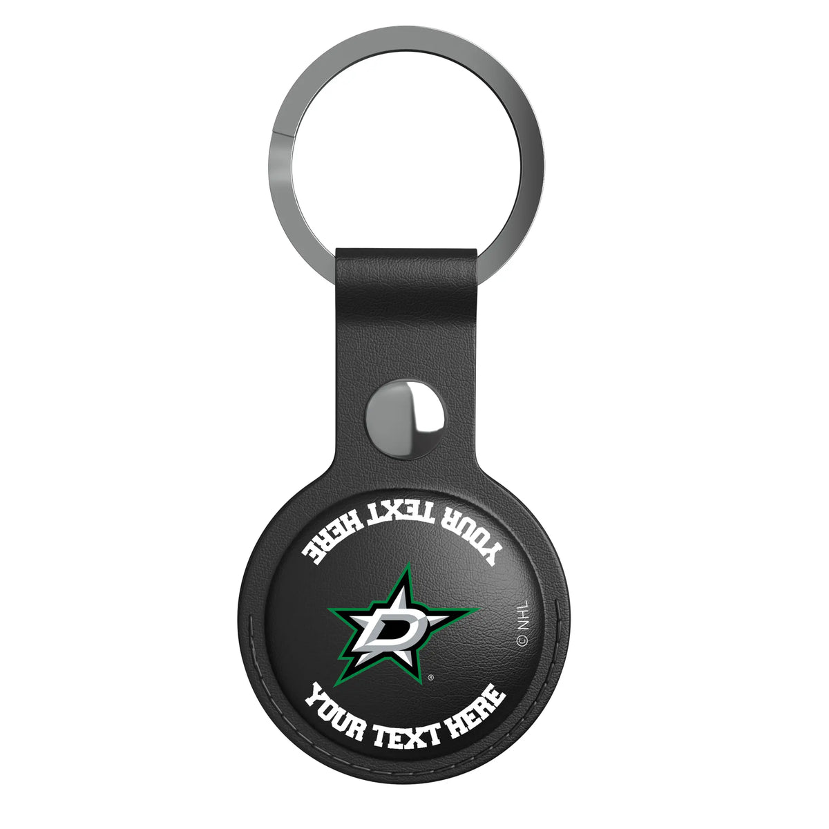Dallas Stars Personalized Insignia AirTag Black Airtag Holder