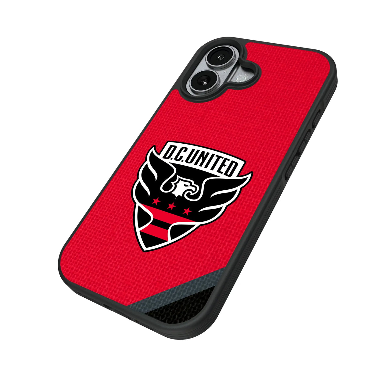 DC United Diagonal Stripe iPhone Bump Phone Case for Apple iPhone - Isometric View#Device_iPhone 17