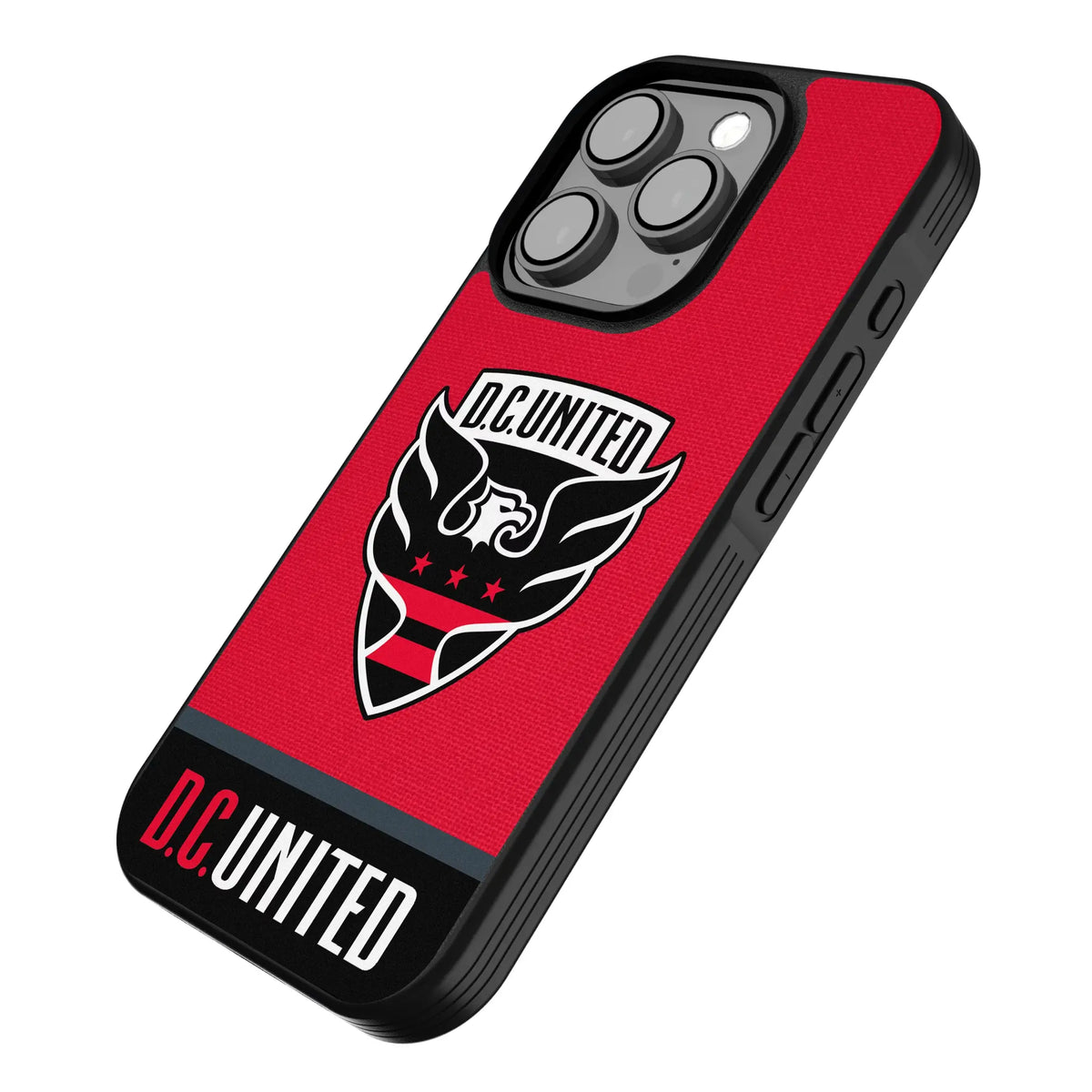 DC United Endzone Solid iPhone Bump Phone Case for Apple iPhone - Isometric View