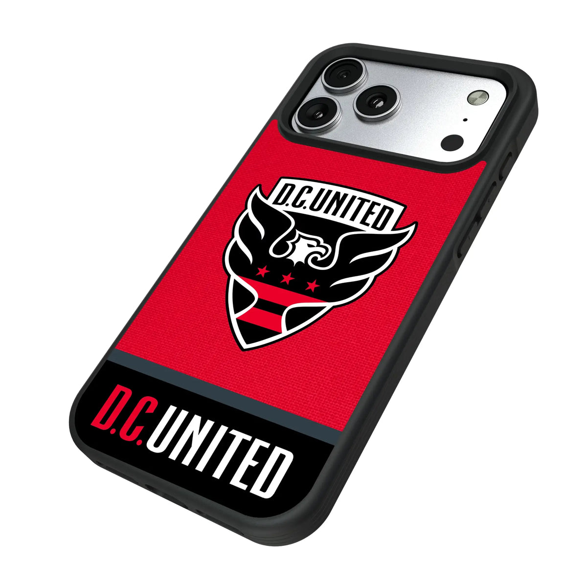 DC United Endzone Solid iPhone Bump Phone Case for Apple iPhone - Isometric View#Device_iPhone 17 Pro Max