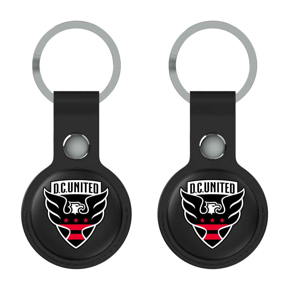 DC United Insignia AirTag Black Airtag Holder 2-Pack