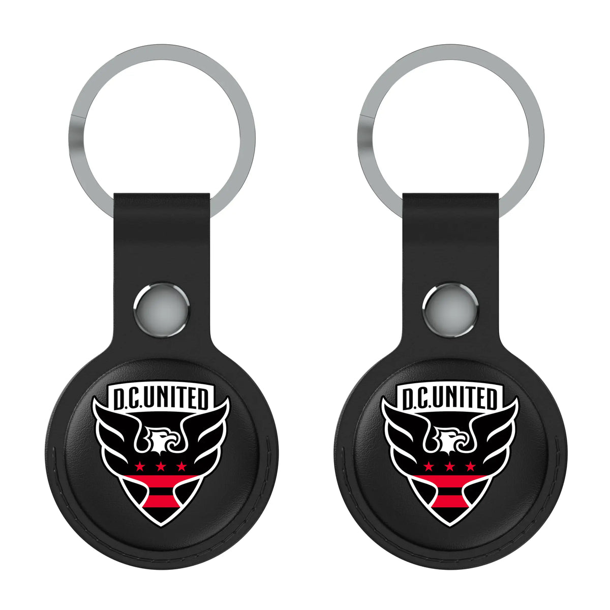 DC United Insignia AirTag Black Airtag Holder 2-Pack