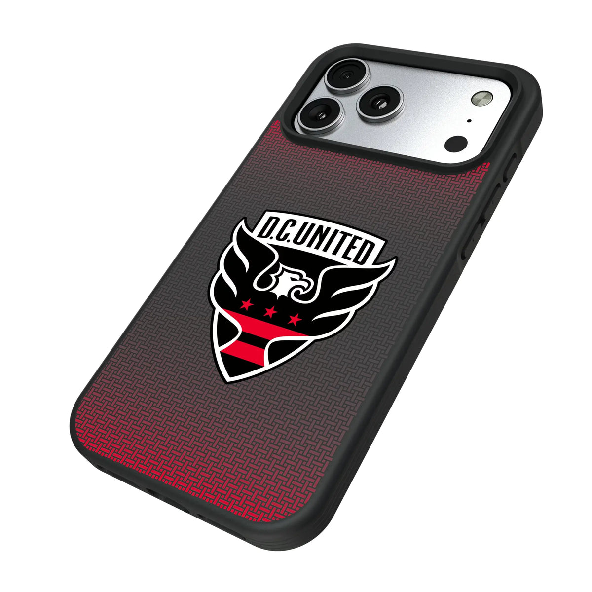 DC United Linen iPhone Bump Phone Case for Apple iPhone - Isometric View#Device_iPhone 17 Pro Max