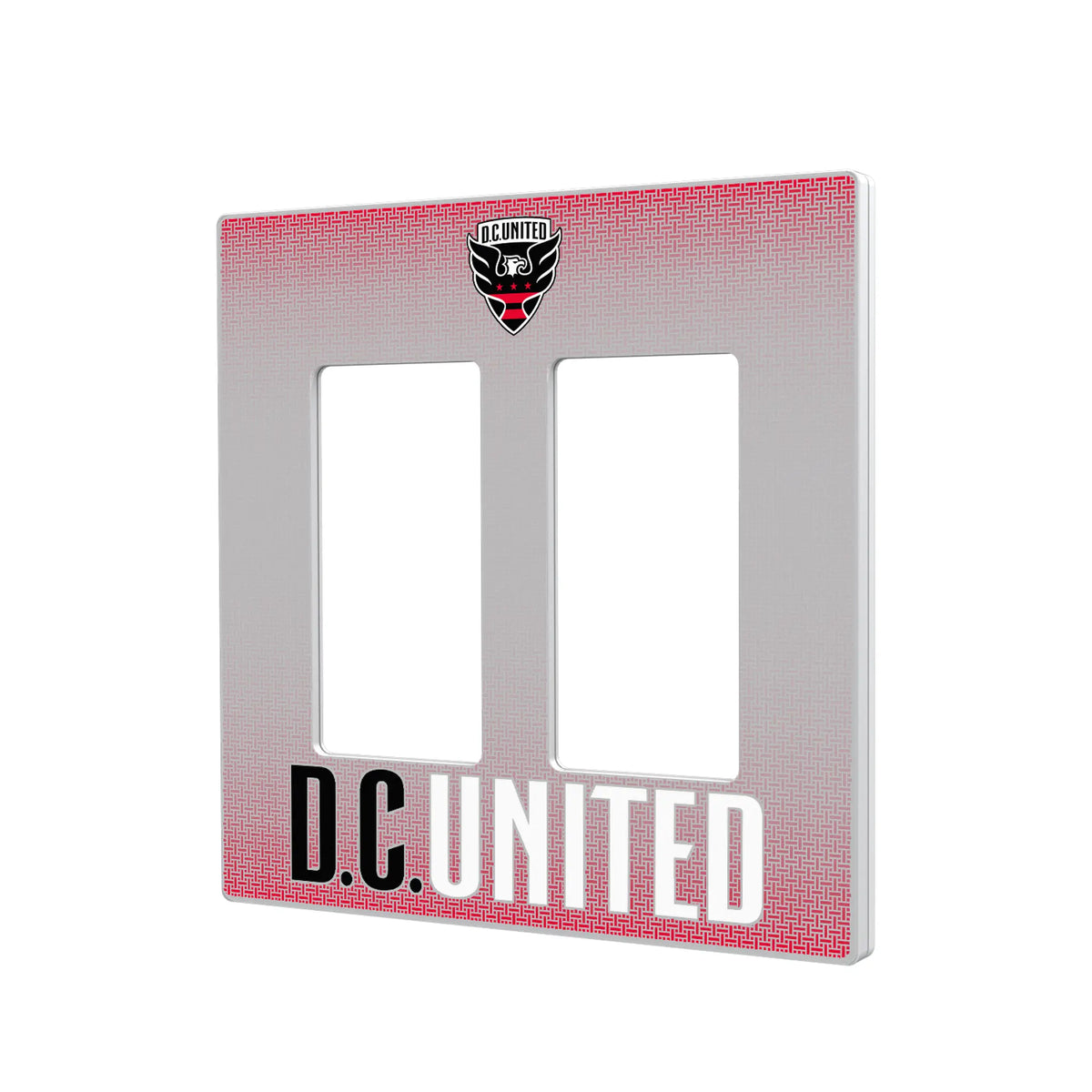 DC United Linen Hidden-Screw Light Switch Plate#Style_Double Rocker