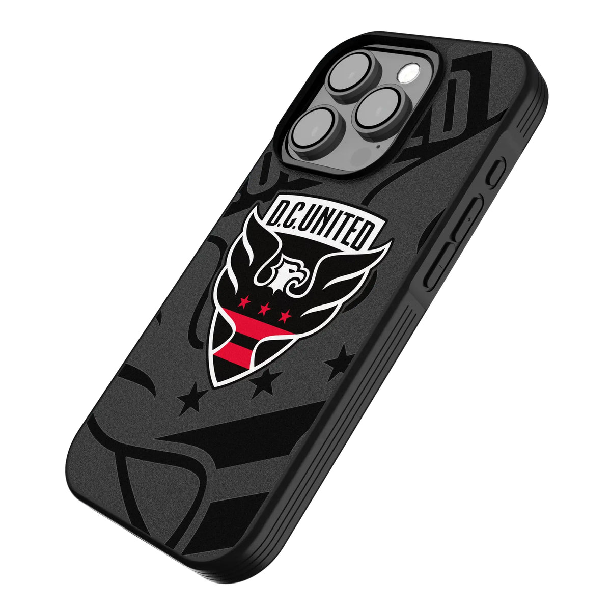 DC United Monocolor Tilt iPhone Bump Phone Case for Apple iPhone - Isometric View