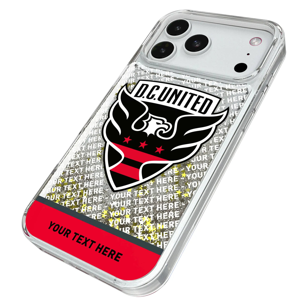 DC United Personalized EndZone Plus iPhone Glitter Phone Case for Apple iPhone - Isometric View#Device_iPhone 18 Pro Max