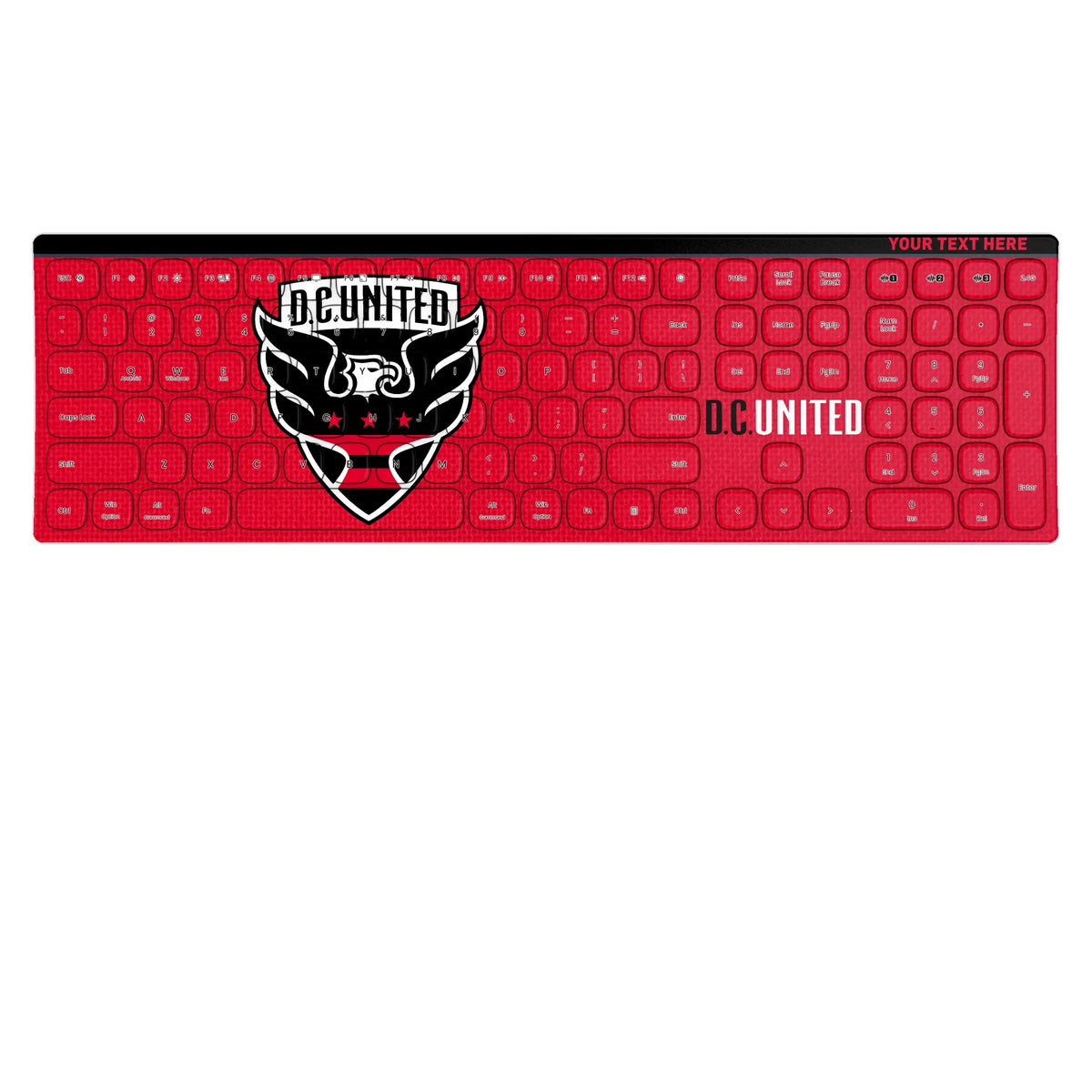 DC United Personalized Endzone Solid KKB605 Curved Wireless Keyboard