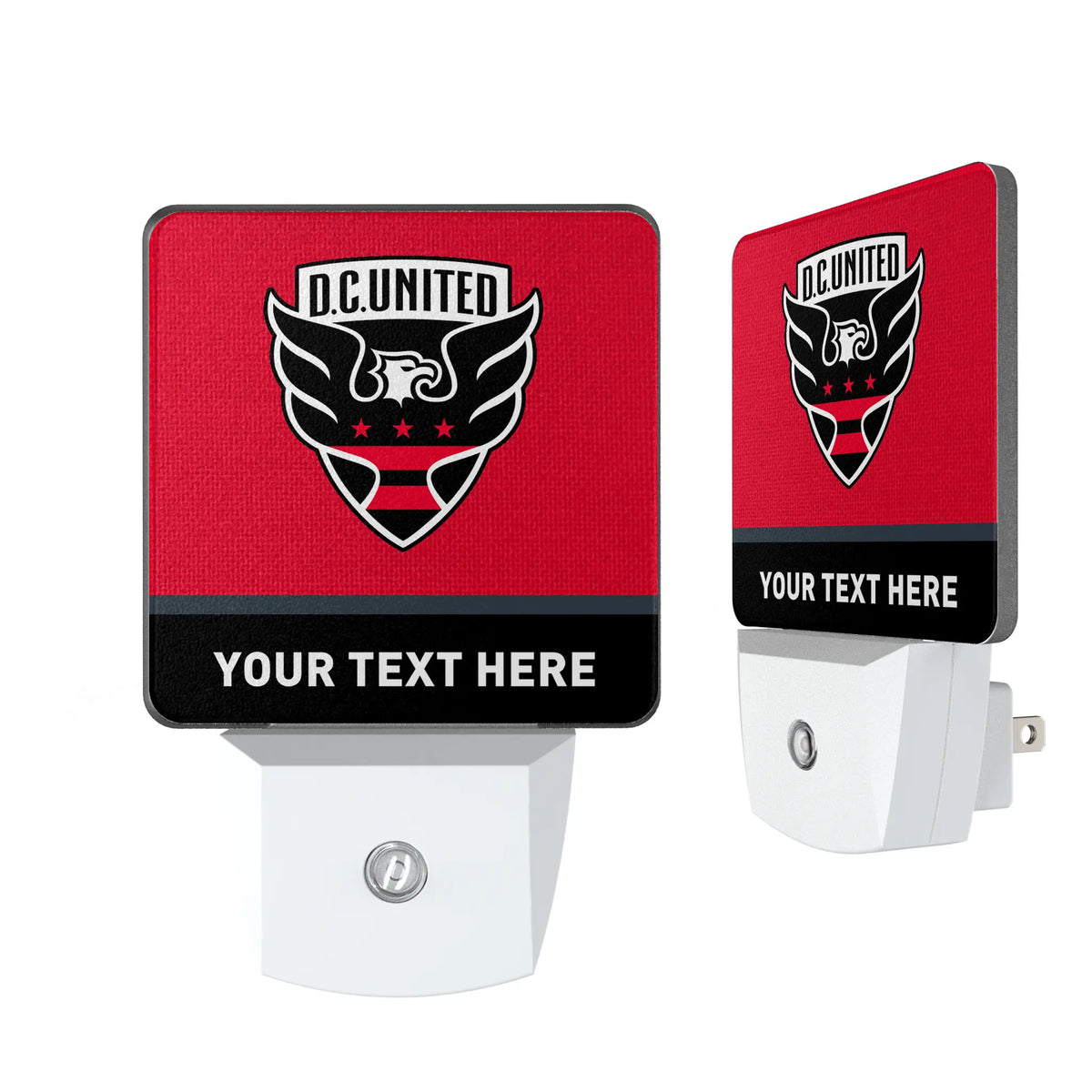 DC United Personalized Endzone Solid Night Light 2-Pack