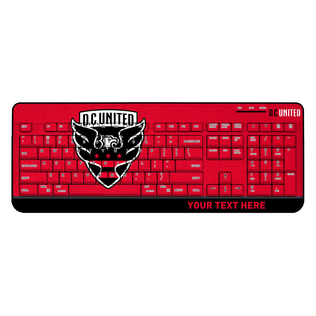 DC United Personalized Endzone Solid Wireless USB Keyboard