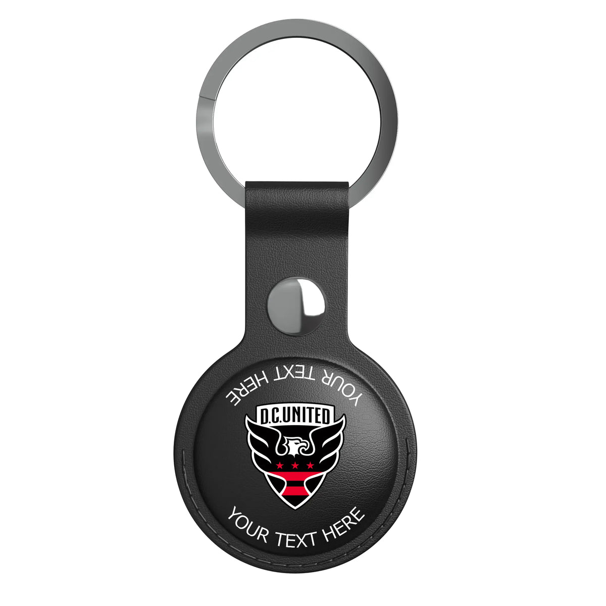 DC United Personalized Insignia AirTag Black Airtag Holder