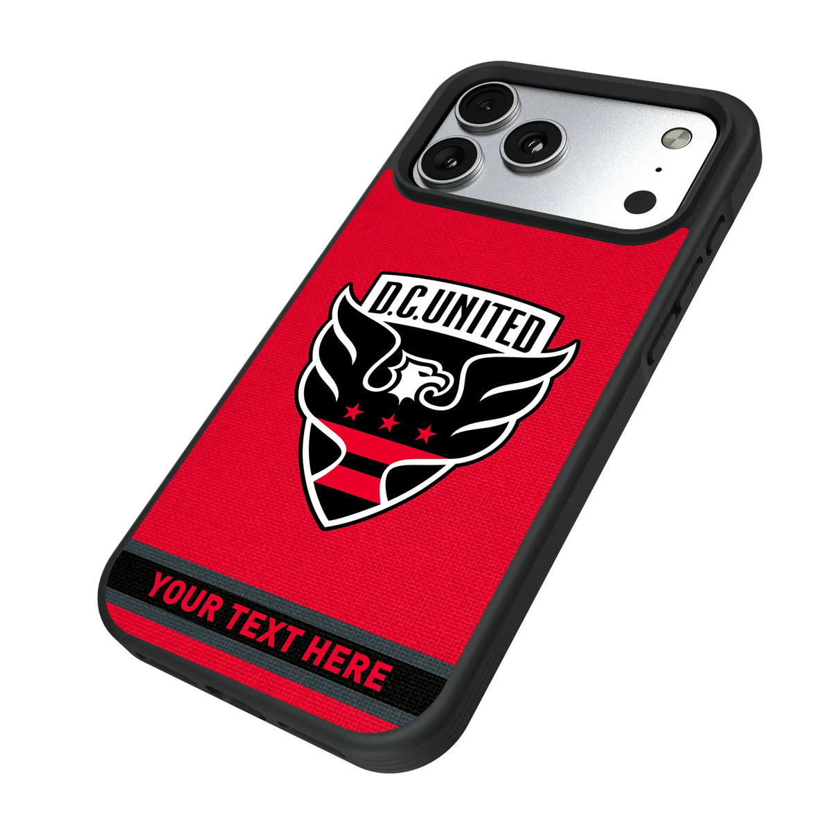 DC United Personalized Stripe iPhone Bump Phone Case for Apple iPhone - Isometric View#Device_iPhone 17 Pro Max