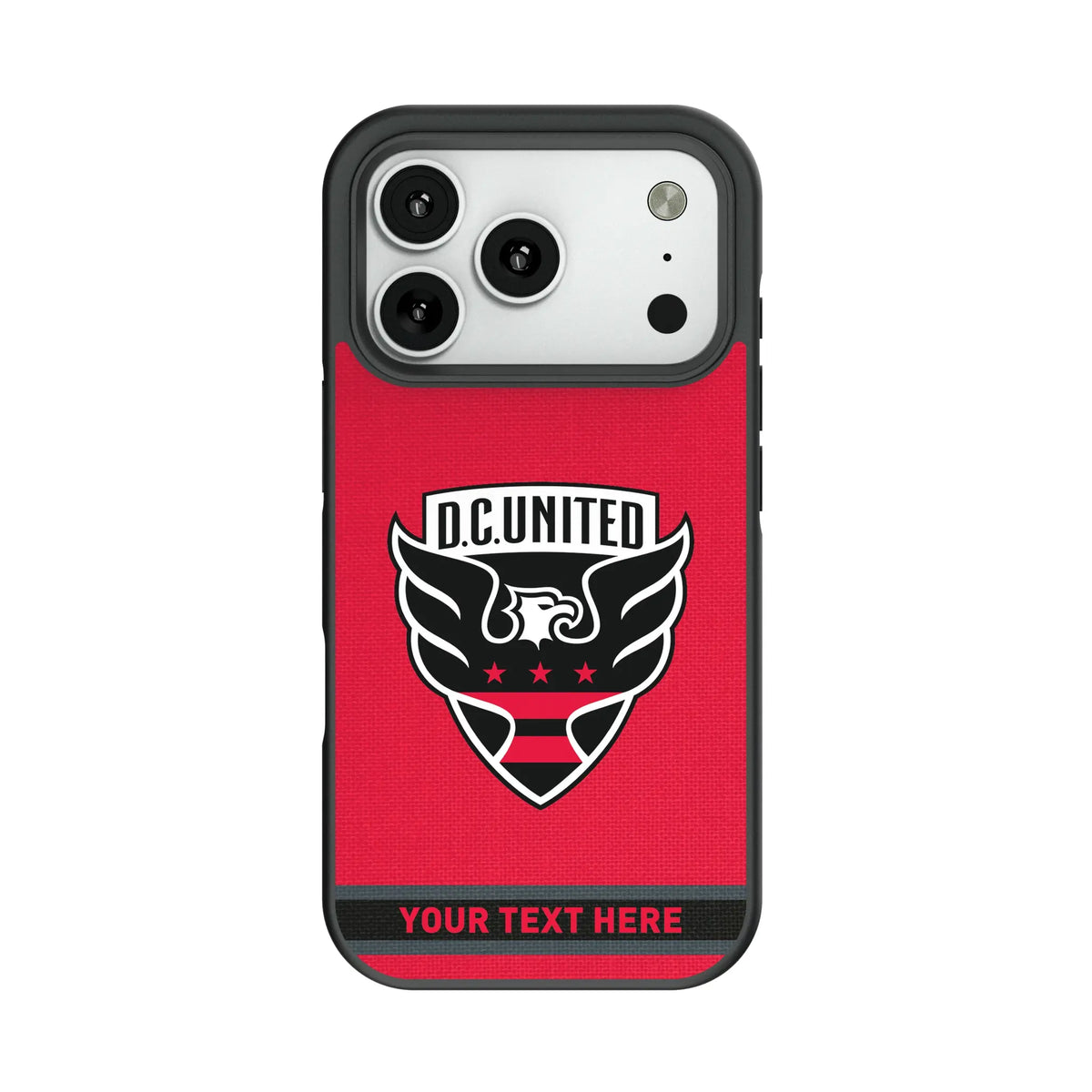 DC United Personalized Stripe Bump Phone Case for Apple iPhone