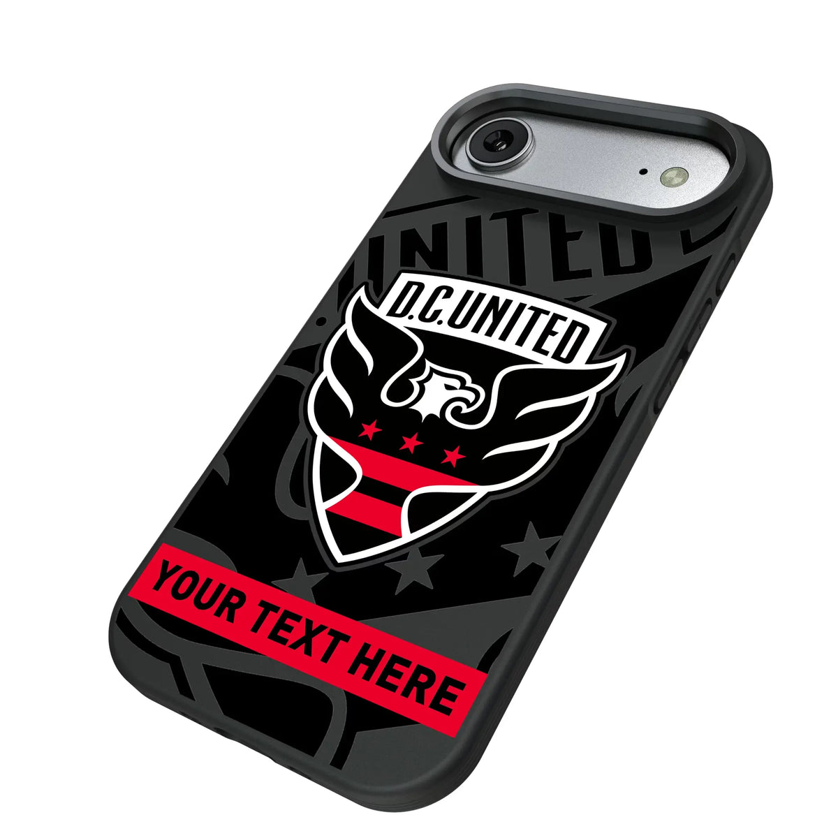 DC United Personalized Tilt iPhone Bump Phone Case for Apple iPhone - Isometric View#Device_iPhone Air