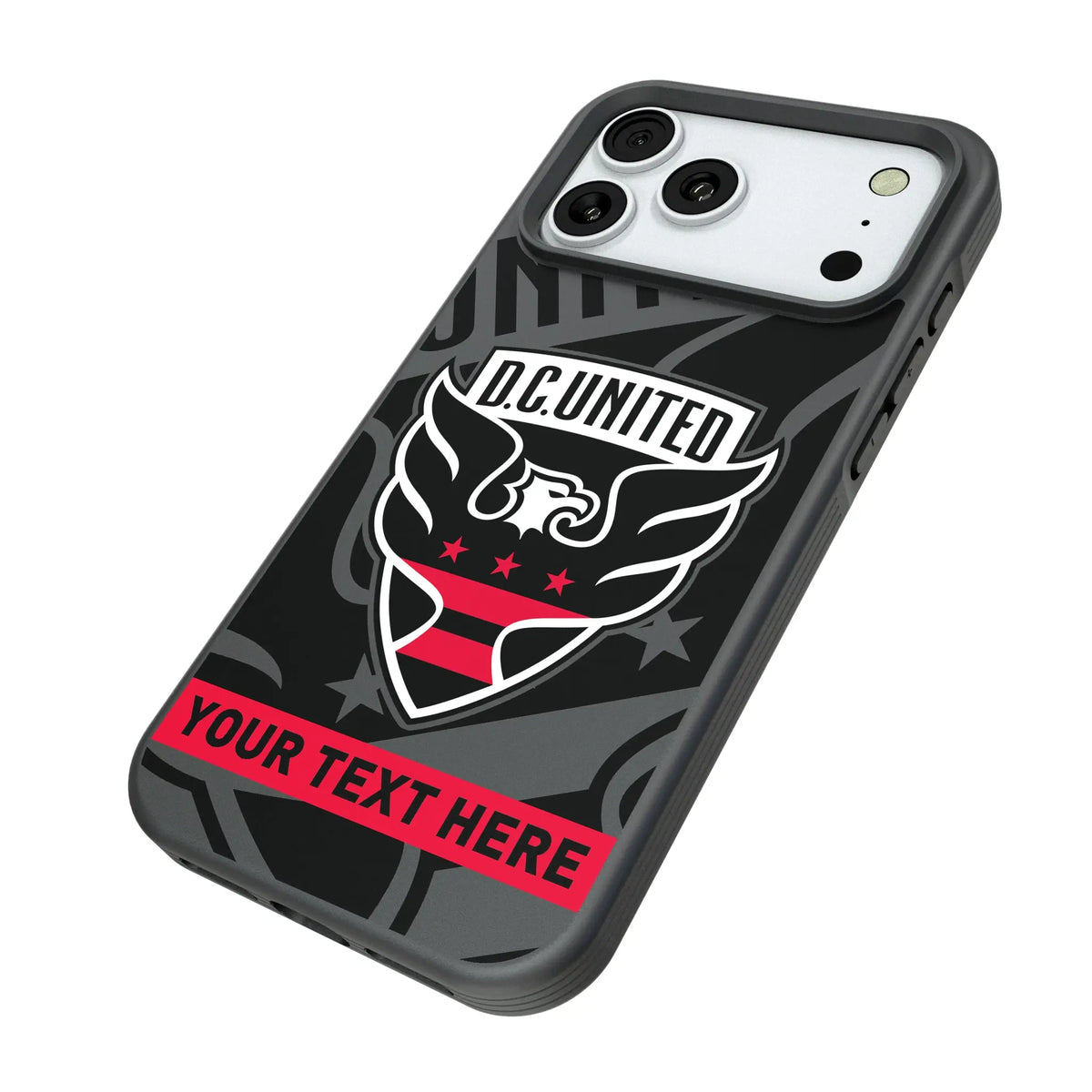 DC United Personalized Tilt iPhone Bump Phone Case for Apple iPhone - Isometric View#Device_iPhone 18 Pro Max