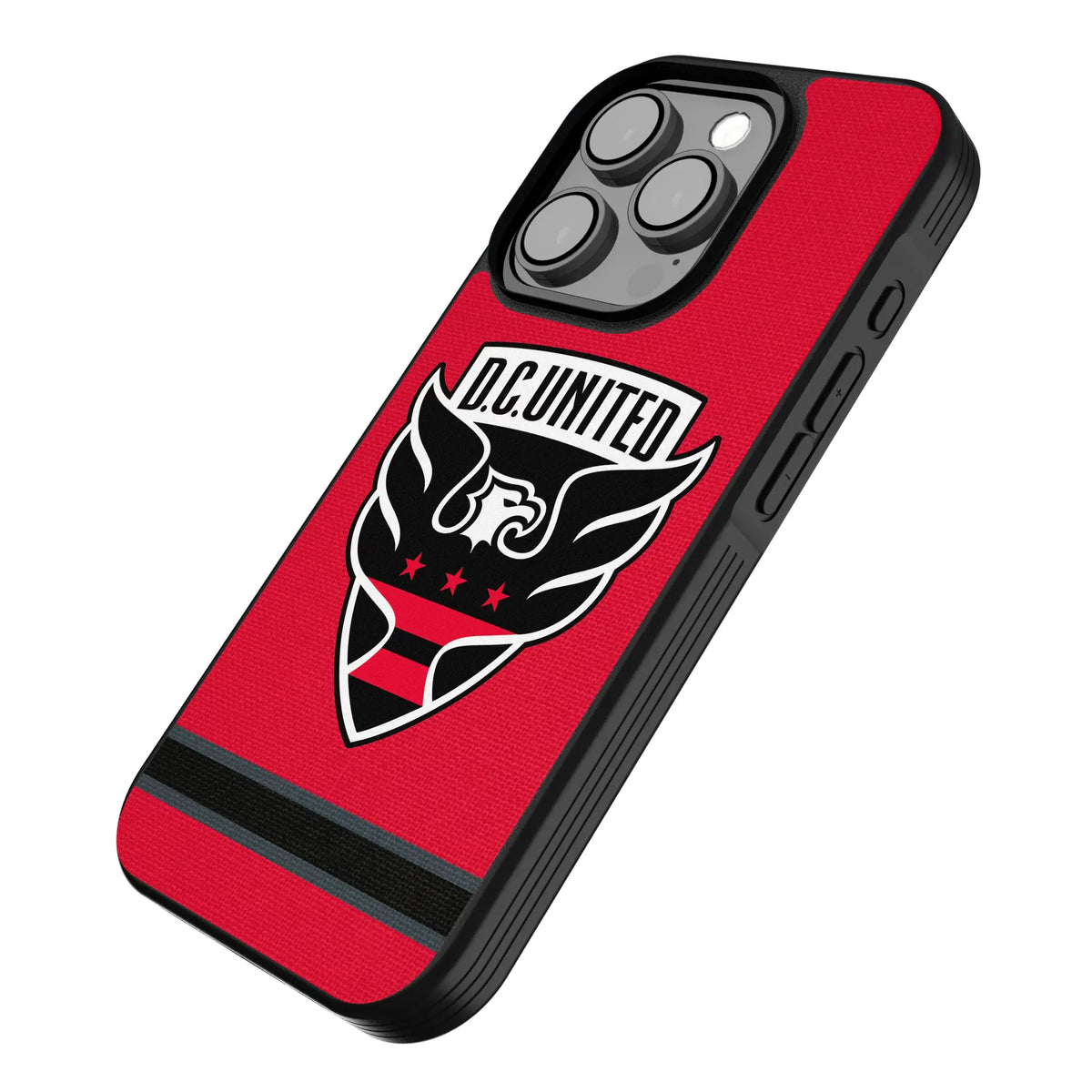 DC United Stripe iPhone Bump Phone Case for Apple iPhone - Isometric View