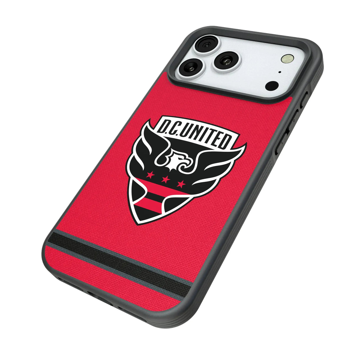 DC United Stripe iPhone Bump Phone Case for Apple iPhone - Isometric View#Device_iPhone 18 Pro Max