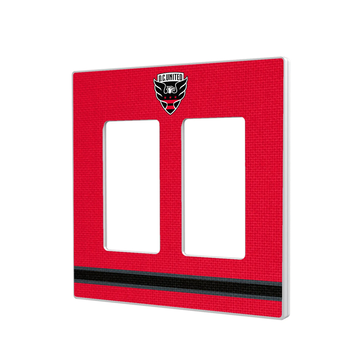 DC United Stripe Hidden-Screw Light Switch Plate#Style_Double Rocker