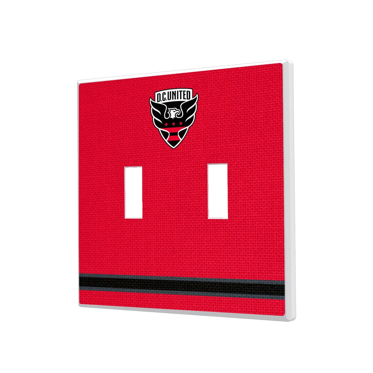 DC United Stripe Hidden-Screw Light Switch Plate#Style_Double Toggle