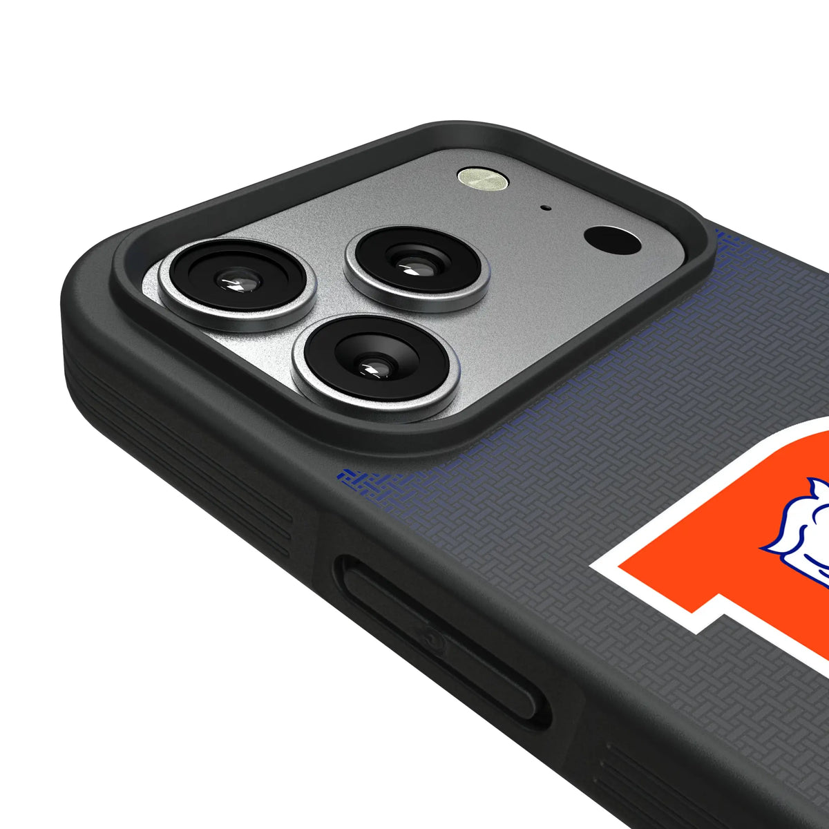 Denver Broncos 1993-1996 Historic Collection Linen iPhone Bump Phone Case for Apple iPhone - Detail#Device_iPhone 17 Pro