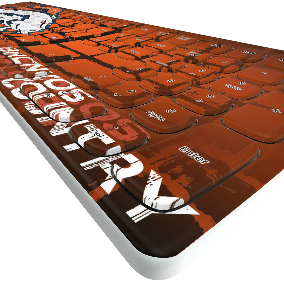 Denver Broncos Brick KKB605 Curved Wireless Keyboard - Detail