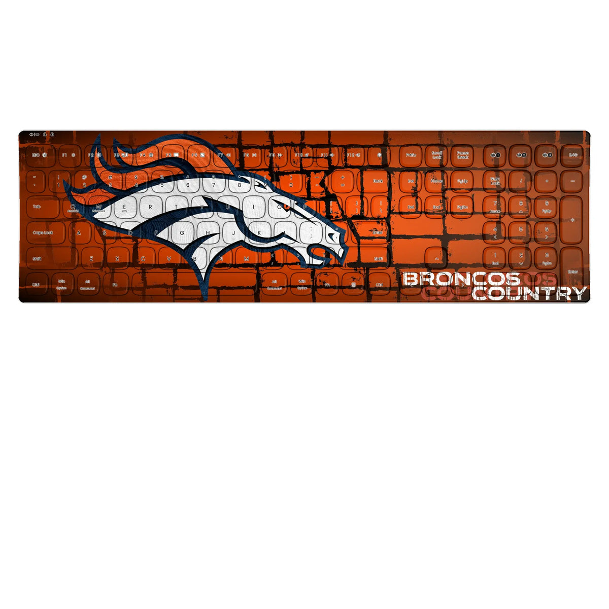 Denver Broncos Brick KKB605 Curved Wireless Keyboard