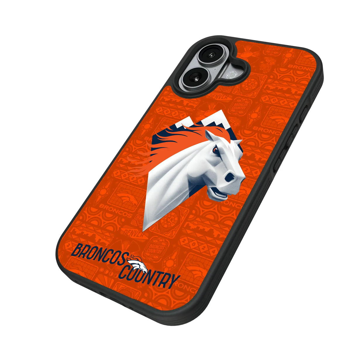 Denver Broncos Deco iPhone Bump Phone Case for Apple iPhone - Isometric View#Device_iPhone 17