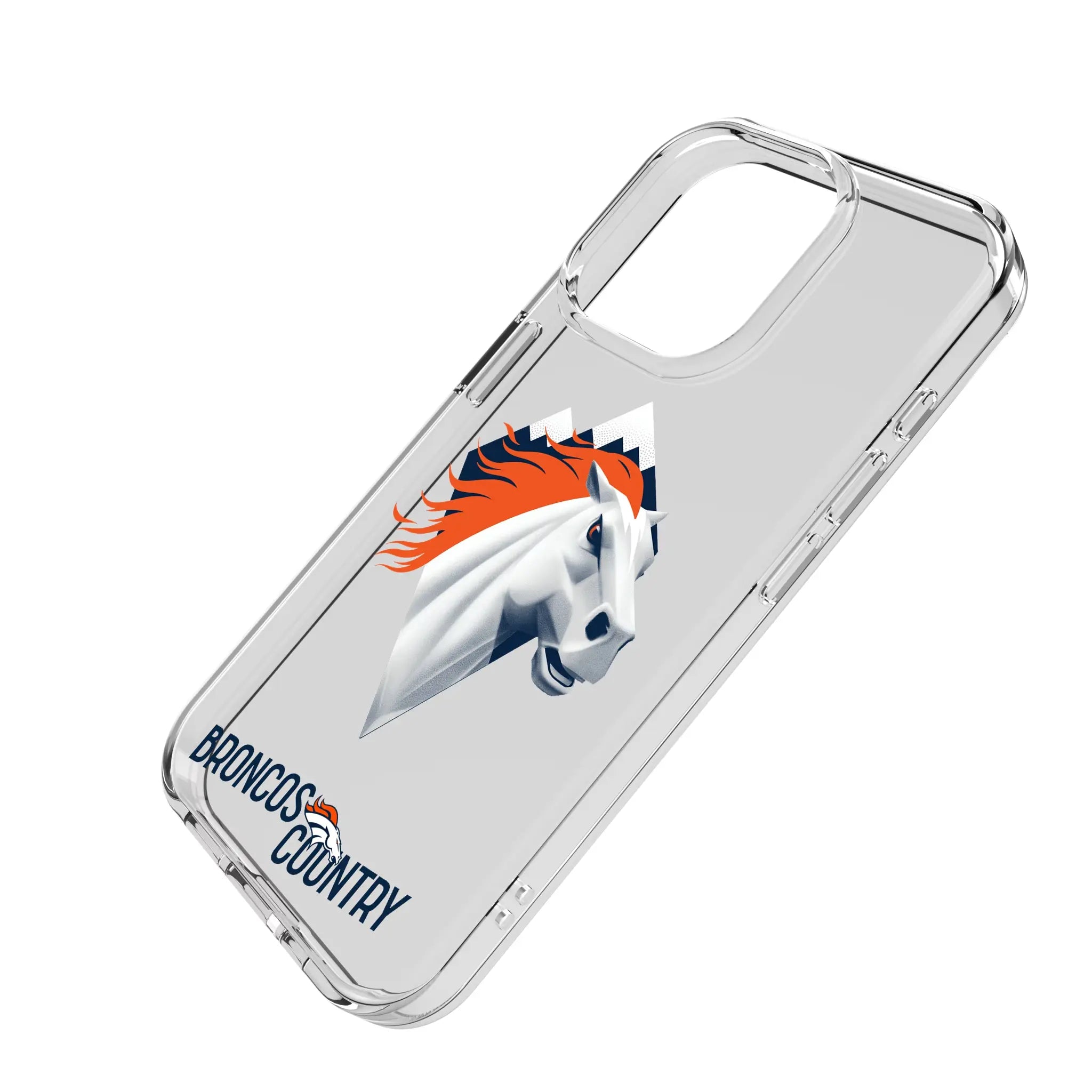 Denver Broncos Deco iPhone Clear Phone Case for Apple iPhone - Isometric View