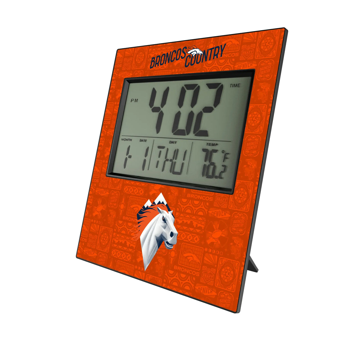 Denver Broncos Deco Wall Clock