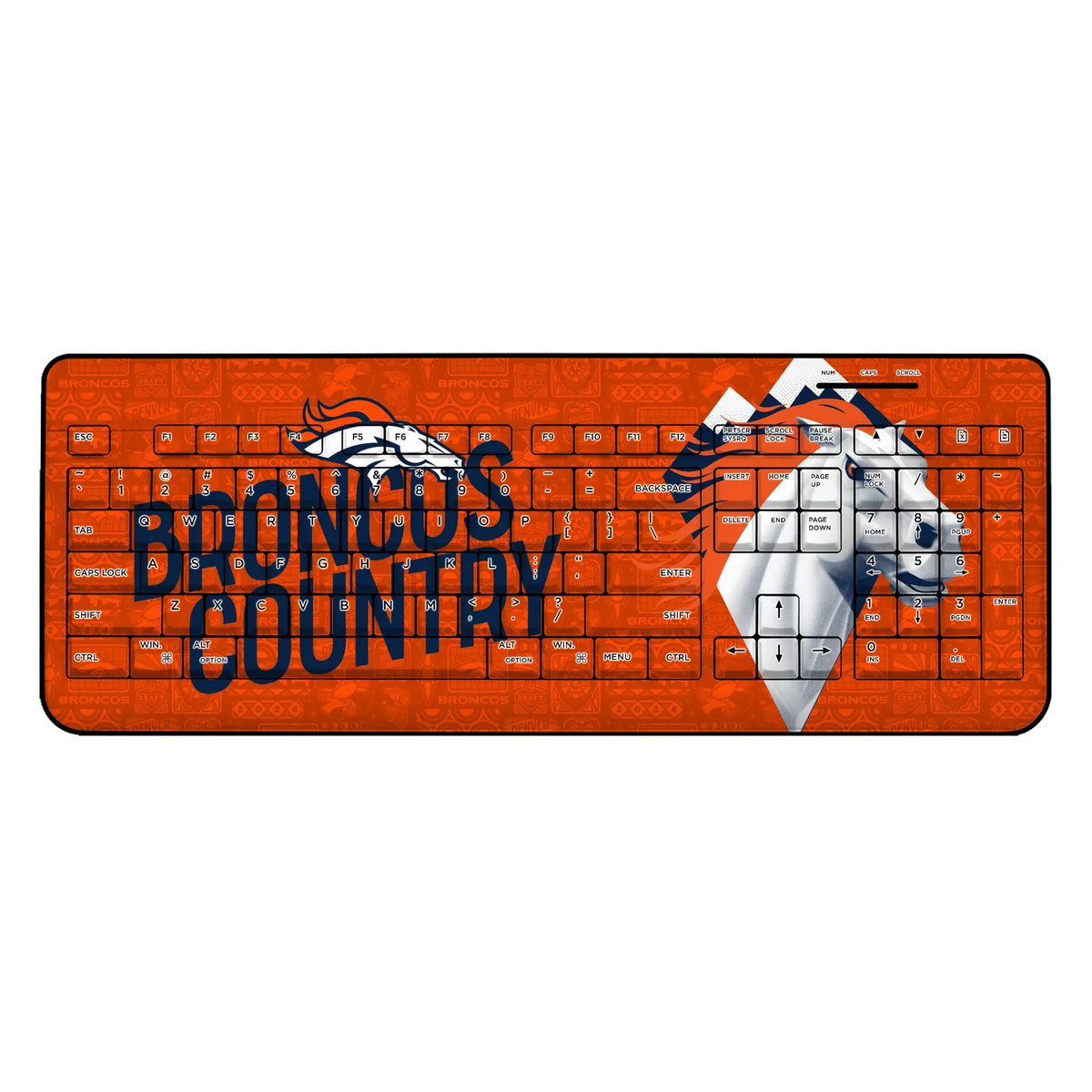 Denver Broncos Deco Wireless USB Keyboard