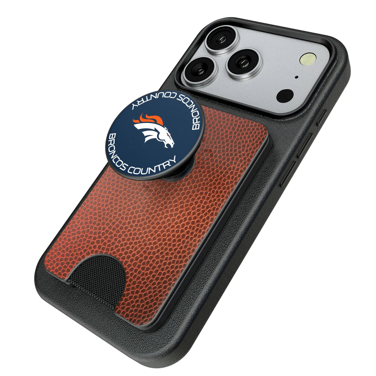 Denver Broncos Football Popsockets Wallet Magnetic - Isometric View