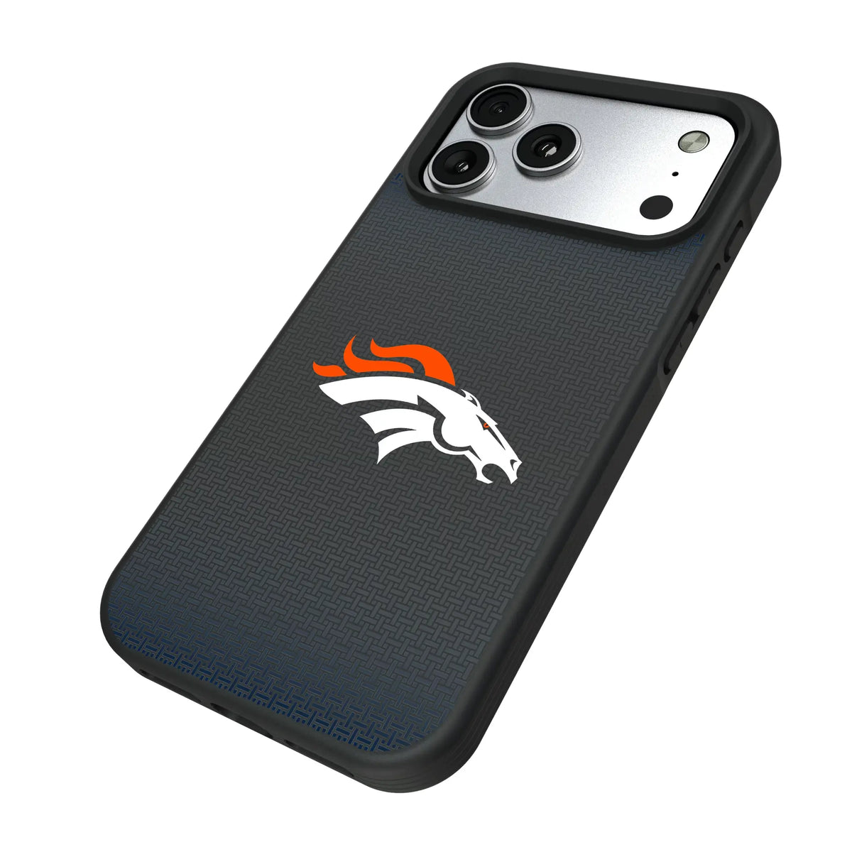 Denver Broncos Linen iPhone Bump Phone Case for Apple iPhone - Isometric View#Device_iPhone 17 Pro Max