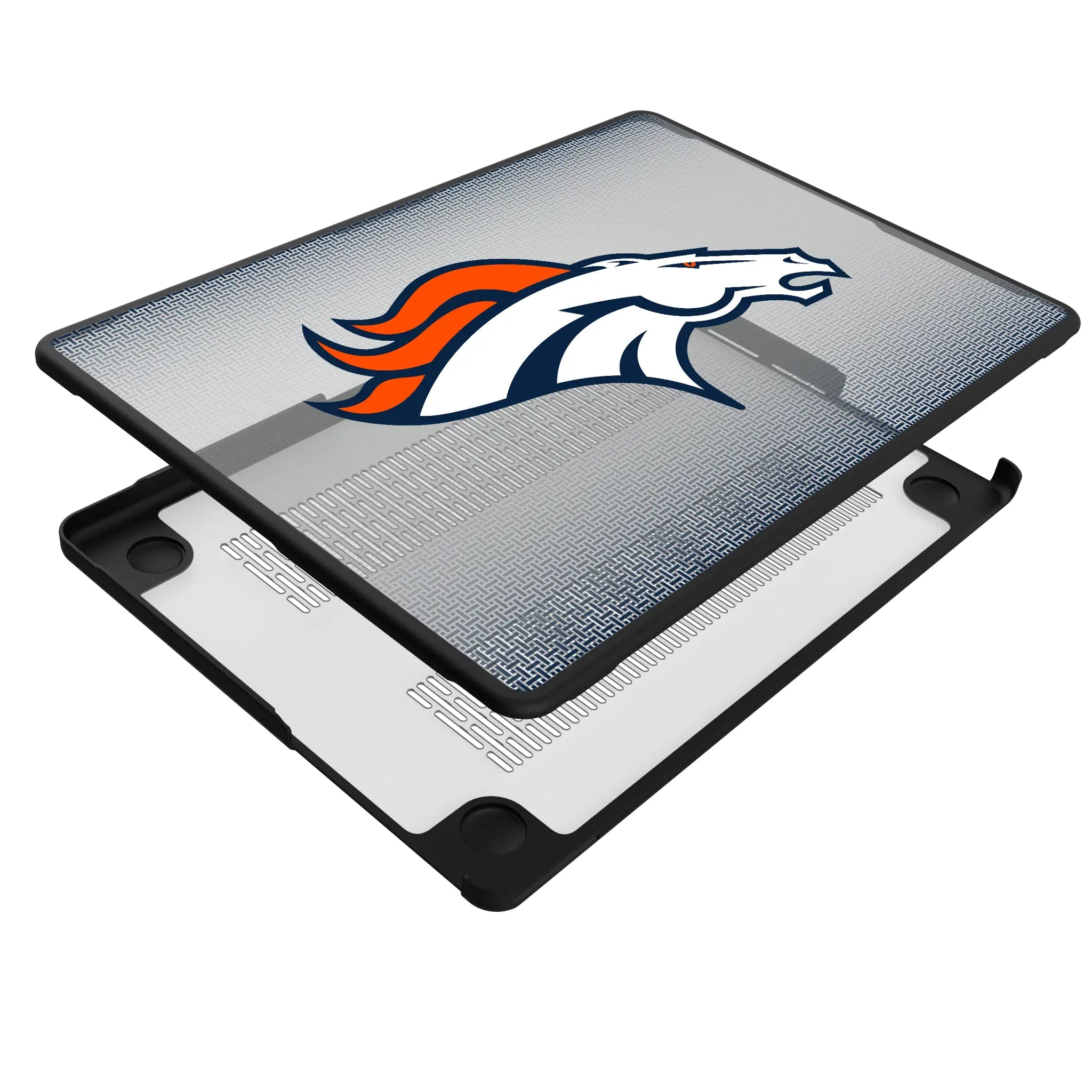 Denver Broncos Linen MacBook Laptop Case for Apple MacBook - Isometric View