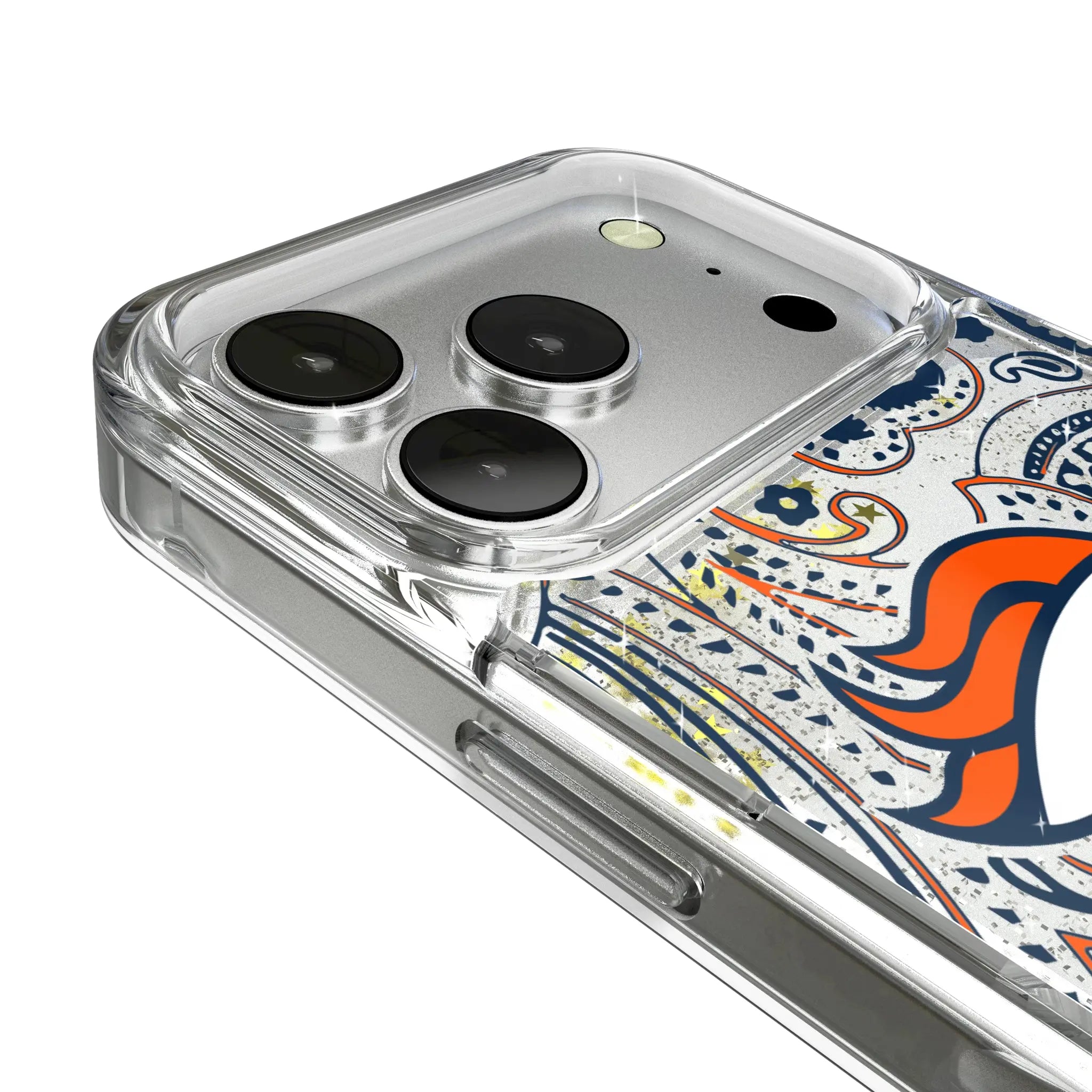 Denver Broncos Paisley iPhone Glitter Phone Case for Apple iPhone - Detail