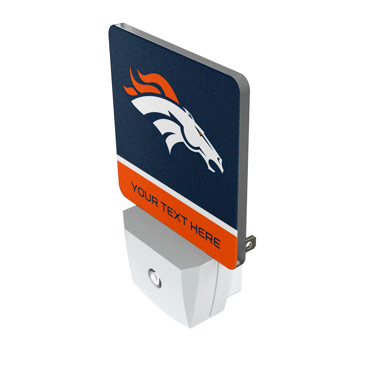 Denver Broncos Personalized Endzone Solid Night Light 2-Pack - Isometric View