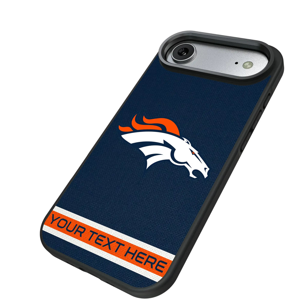 Denver Broncos Personalized Stripe iPhone Bump Phone Case for Apple iPhone - Isometric View#Device_iPhone Air