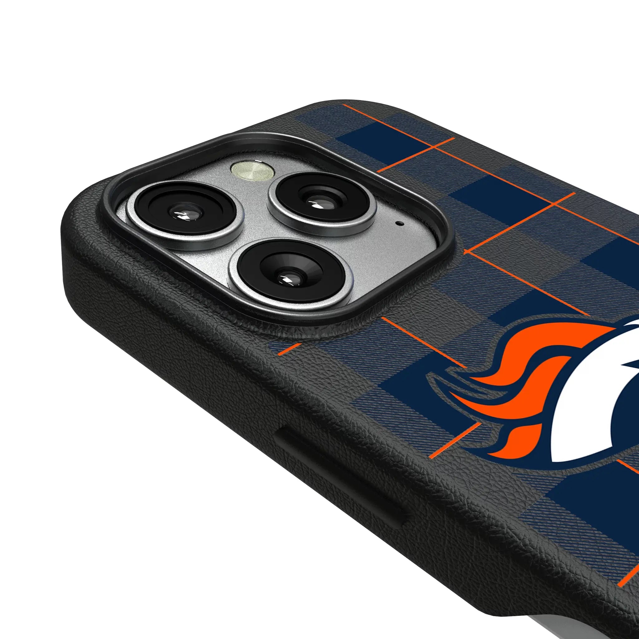 Denver Broncos Plaid iPhone MagSafe Compatible Phone Case for Apple iPhone - Detail